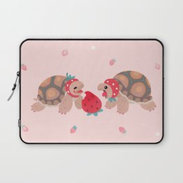 Tortoises love strawberries Laptop Sleeve