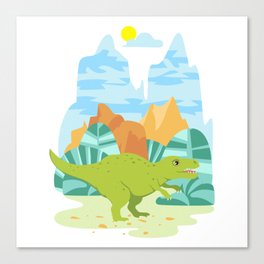 Dinosaur Rex, Dino, Dinosaurs, Jurassic period animals Canvas Print