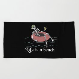 Life is a beach | Swim Skeleton Beach Towel