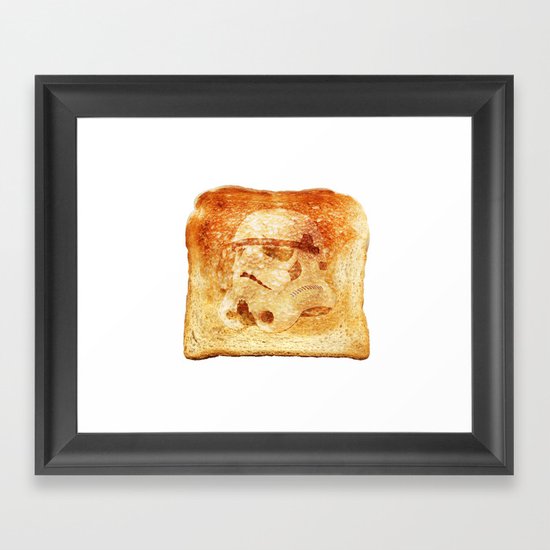Stormtrooper Toast Framed Art Print