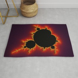 MANDELBROT FRACTAL FIRE Area & Throw Rug