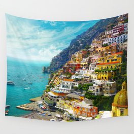 Positano View Travel Photography Wall Tapestry