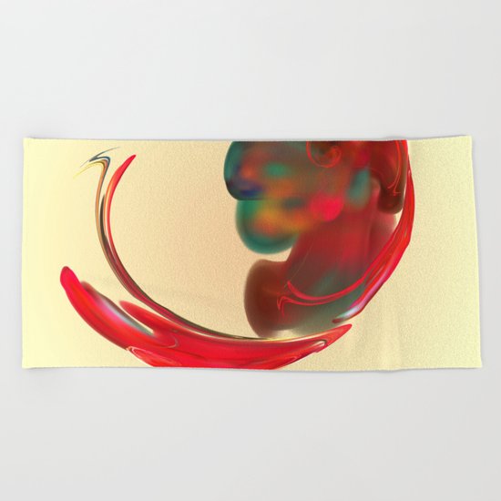 the red (A7 B0131) Beach Towel