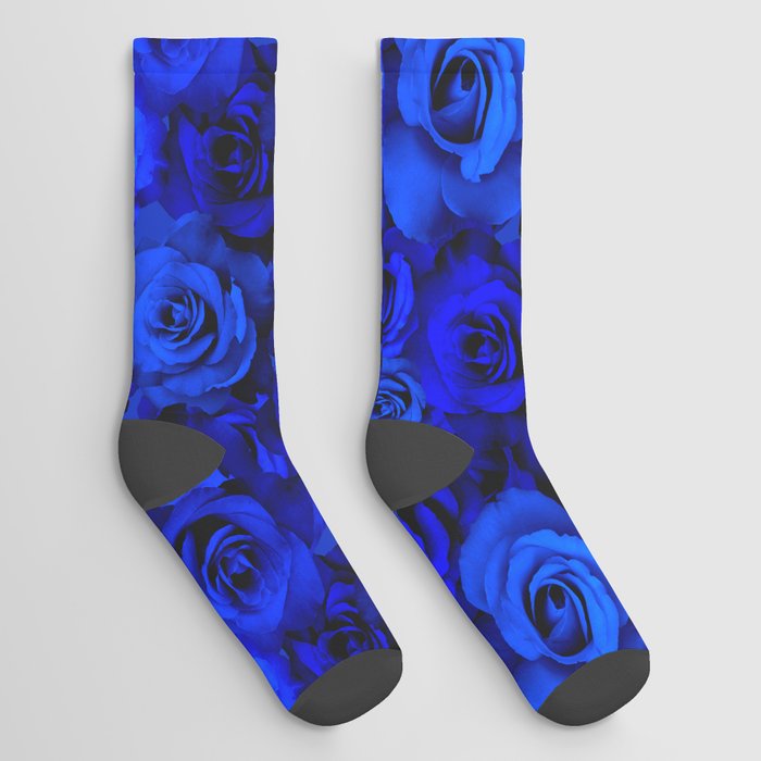 Blue Roses Socks