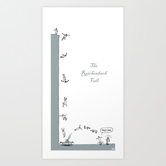 The Reichenbach Fall Art Print