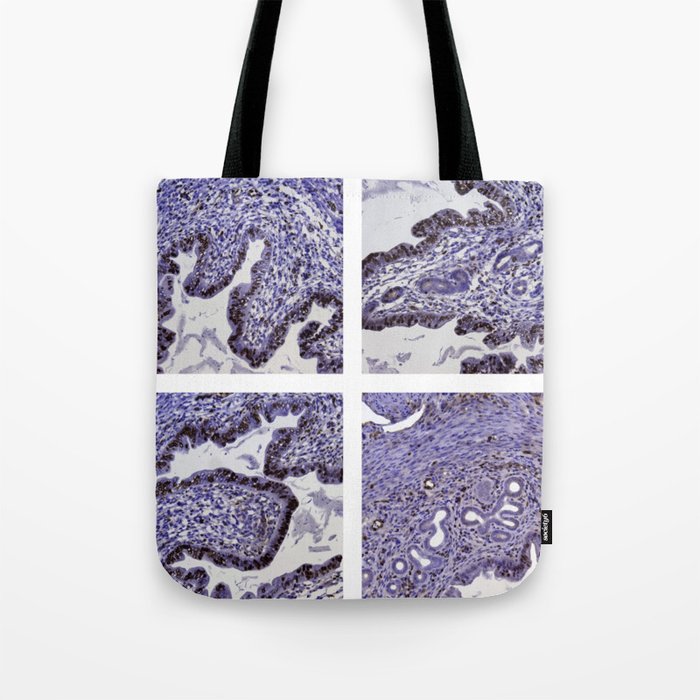 Indigo Cells Quadrant | Microscopy Photos by Skye Rain Art Tote Bag