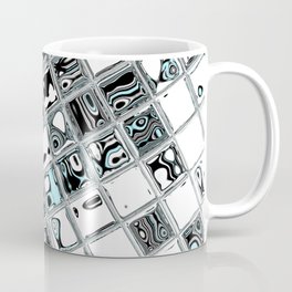 Abstrakte Kacheln Coffee Mug | Black And White, Drafting, Concept, Graphicdesign, Graphite, Watercolor, Hatching, Pattern, Figurative, Oil 