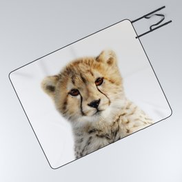 Baby Cheetah, Safari Animals, Kids Art, Baby Animals Art Print By Synplus Picnic Blanket