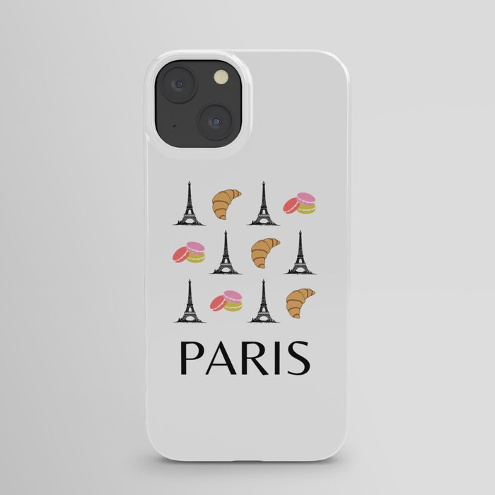 Paris Eiffel Tower Retro Illustration Modern Art Decor iPhone Case