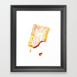 Watercolor Strawberry Pop Tart Framed Art Print