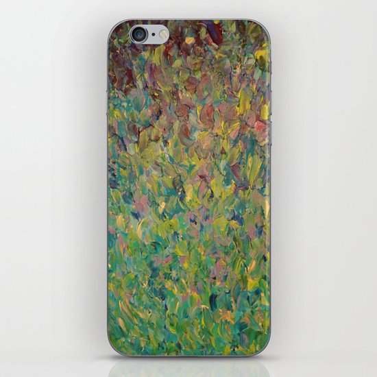 FIELDS OF BLUE - WOW Modern Abstract Shades of Blue and Green in Nature Theme Grass Waves iPhone & iPod Skin