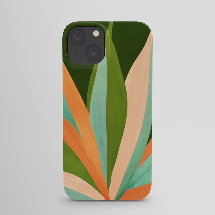 Colorful Agave Painted Cactus Illustration iPhone Case