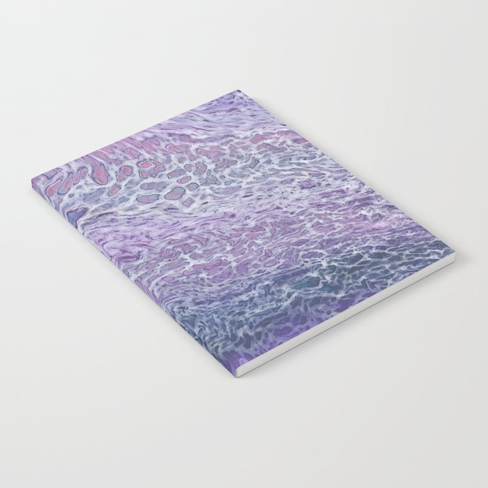 Lilac Acrylic Abstract Fluid Art Notebook