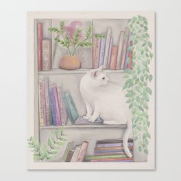 Book Cat Canvas Print