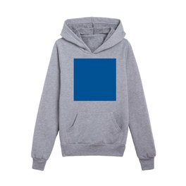 Dark Blue Solid Color Pairs Pantone Skydiver 19-4151 TCX Kids Pullover Hoodies