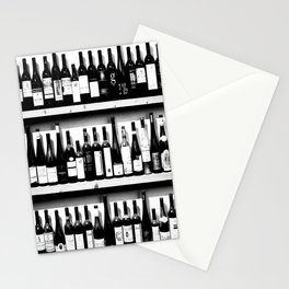 Wine Bottles in Black And White #decor #society6 #buyart Stationery Cards