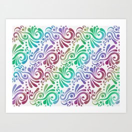 Rainbow Swirl Pattern Art Print