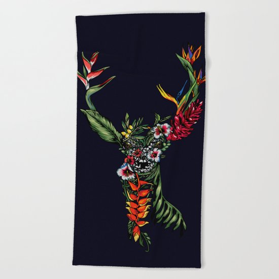 Tropical Deer Beach Towel