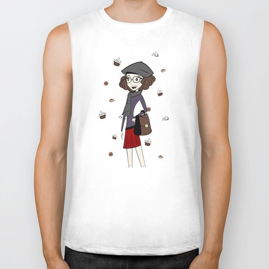 Have a break, have a cupcake ! Biker Tank