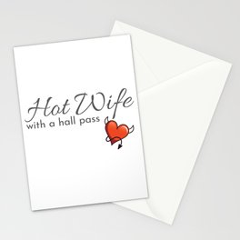 Hotwife Gift for a Swinger Hot Wife With A Hall Pass  Gift Stationery Card