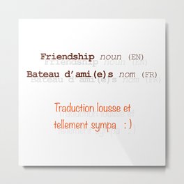 Friendship Translation Metal Print