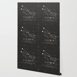 TAURUS - Zodiac Sign Constelation - Black and White Aesthetic Wallpaper