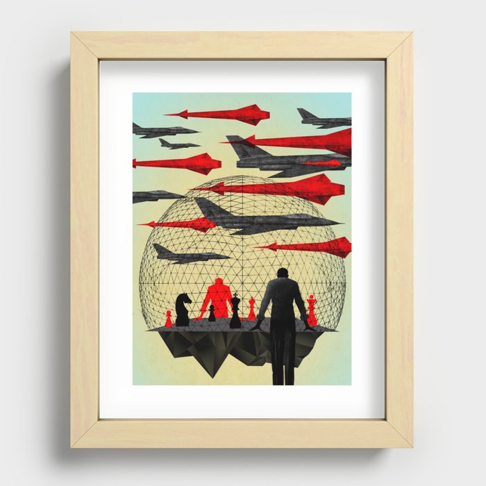 "Let's Play War" by Brian Stauffer for Nautilus Recessed Framed Print