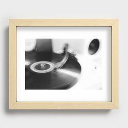 Vinyl Record Spinning, Spinning Recessed Framed Print