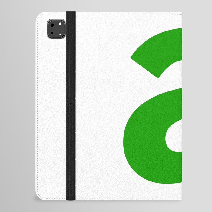 letter A (Green & White) iPad Folio Case