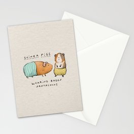 Guinea Pigs Wearing Baggy Pantaloons Stationery Card