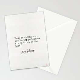 Solomon King wise quote 4 Stationery Card