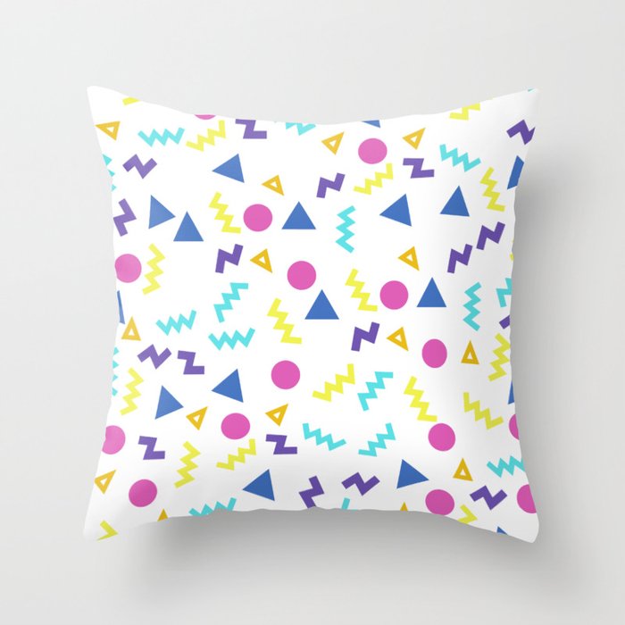 Nostalgic 80s 90s arcade / movie theatre / bowling alley / roller rink carpet Throw Pillow