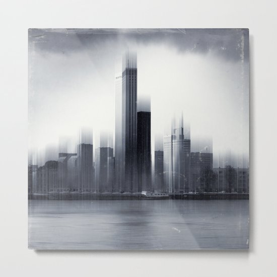 Rotterdam Skyline Abstraction Metal Print