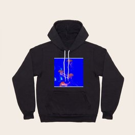 Orange Medusa in deep blue water Hoody