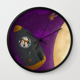 To the moon! Wall Clock