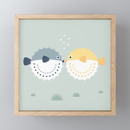 blow me a kiss - blow fish kisses Framed Mini Art Print