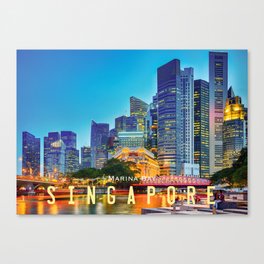 Singapore, Marina Bay Canvas Print