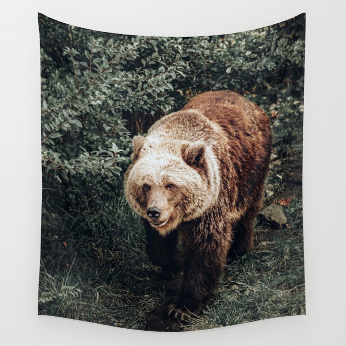 Grizzly Bear Wanderlust Wall Tapestry