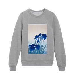 Iris flowers (1925 - 1936) by Ohara Koson Kids Crewneck