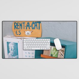 Rent-a-Cat | Santorini, Greece Desk Mat