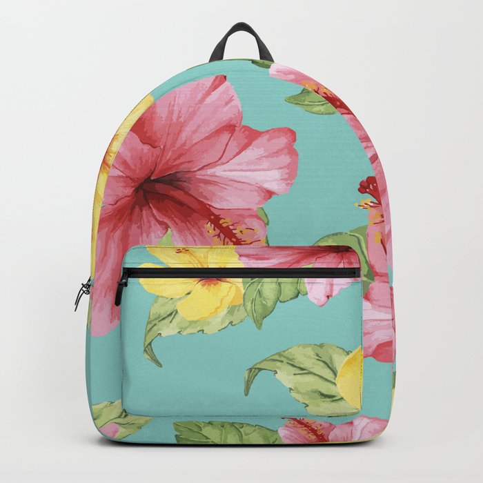 tropical print backpack
