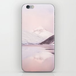 Arctic Glory Photo | Pastel Color Sunset in the Kaldfjord, Norway Travel Art Print | Mountain Landscape Photography iPhone Skin