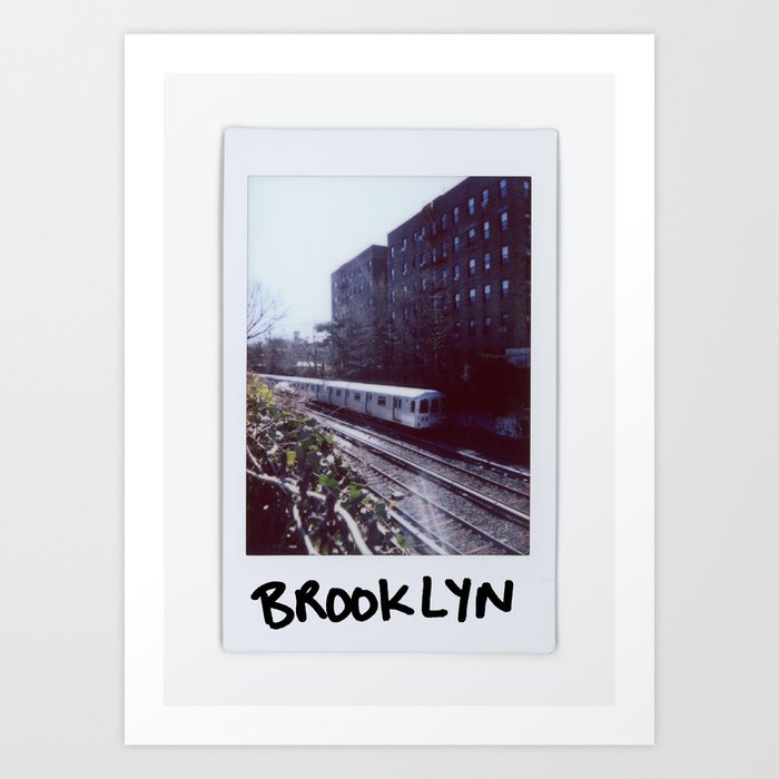 The Subway in Brooklyn | Instant Film Photography (With Handwriting) Art Print
