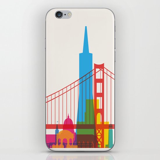 Shapes of San Francisco. Accurate to scale iPhone & iPod Skin