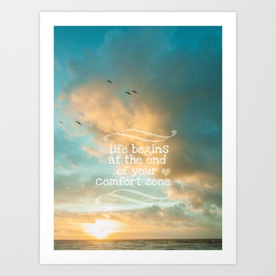 Life Begins Design Art Print
