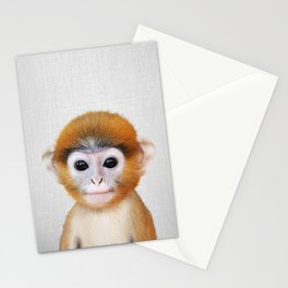 Baby Monkey - Colorful Stationery Card