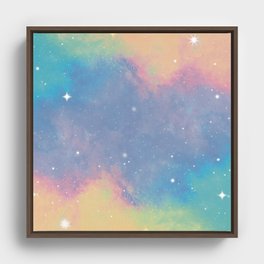Neon Galaxy Framed Canvas