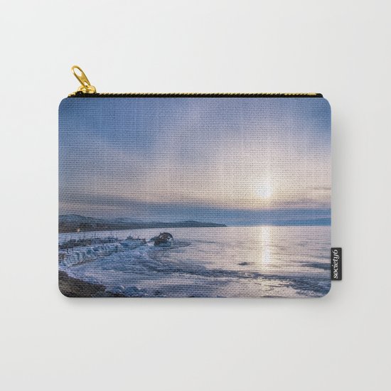 Abandoned ship at frozen wharf Carry-All Pouch