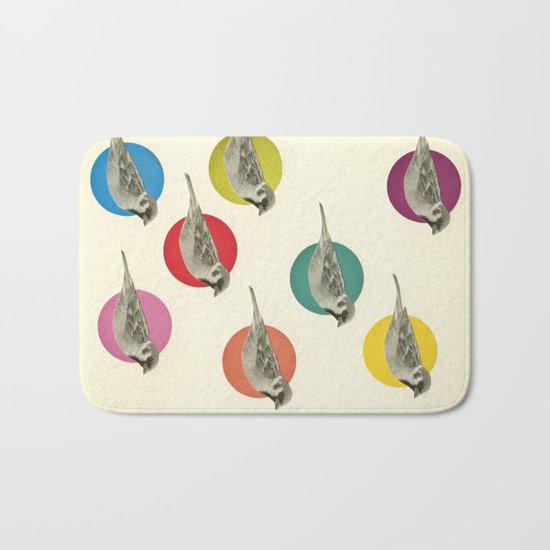 Gathering Sparrows Bath Mat