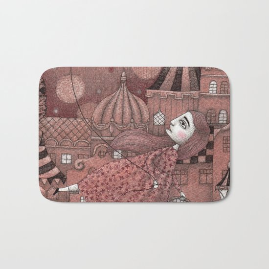 Strawberry Moon in June Bath Mat